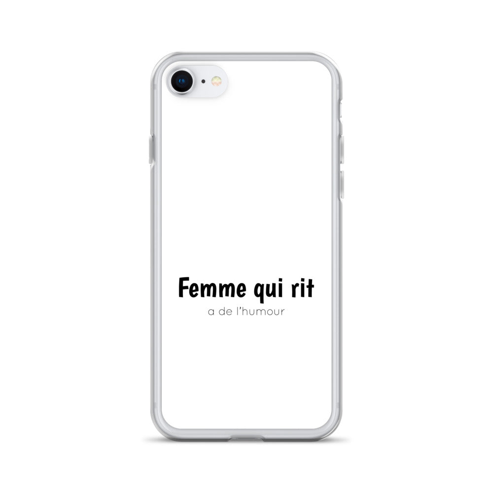 Coque iPhone Femme qui rit a de l'humour iPhone 7 8 - Sedurro