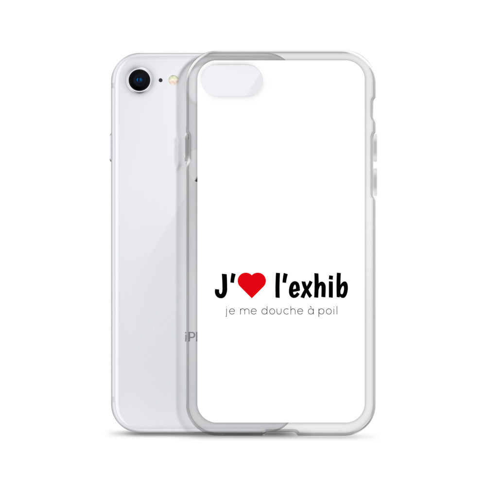 Coque iPhone J'aime l'exhib je me douche à poil - Sedurro