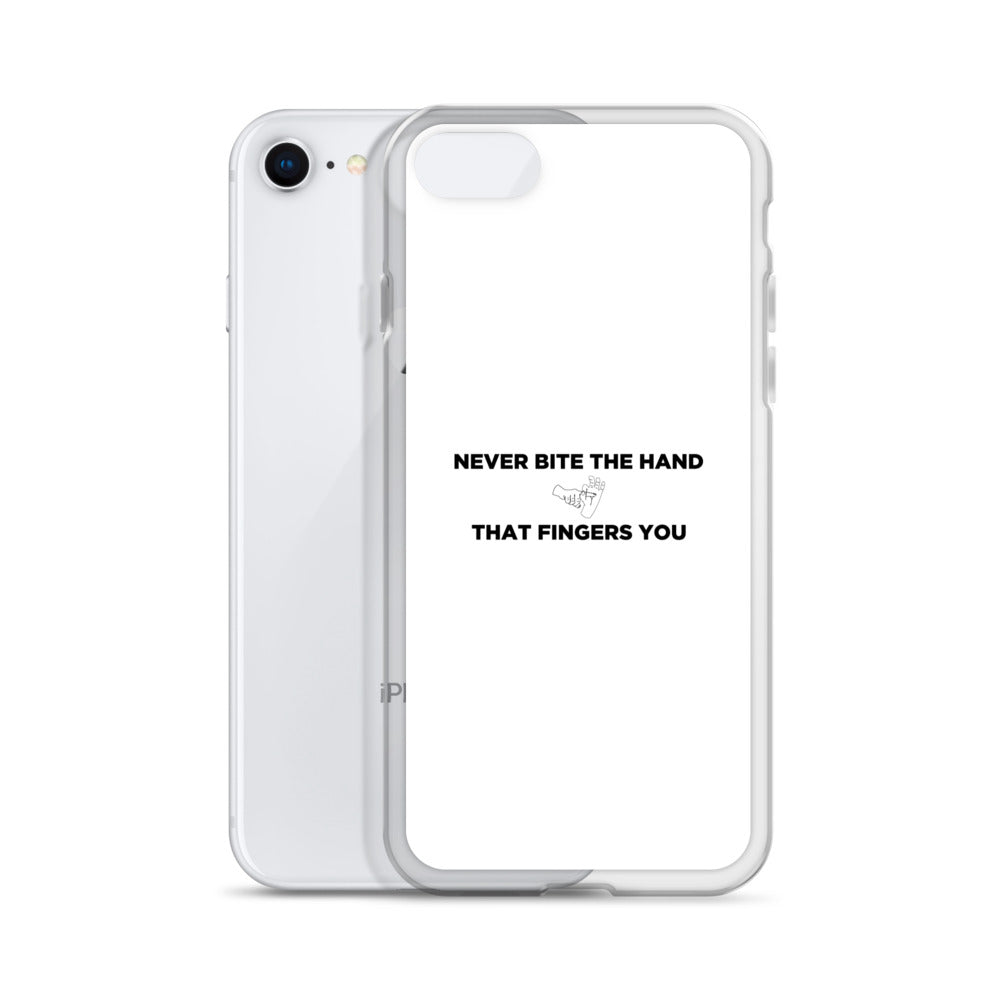 Coque iPhone Never bite the hand that fingers you - Sedurro