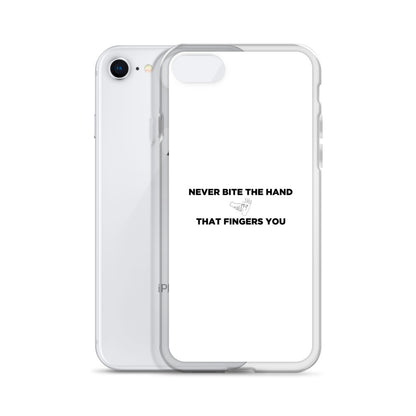Coque iPhone Never bite the hand that fingers you - Sedurro
