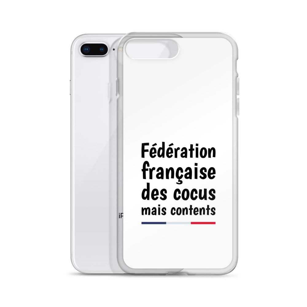 Coque iPhone Fédération française des cocus mais contents iPhone 7 Plus 8 Plus - Sedurro