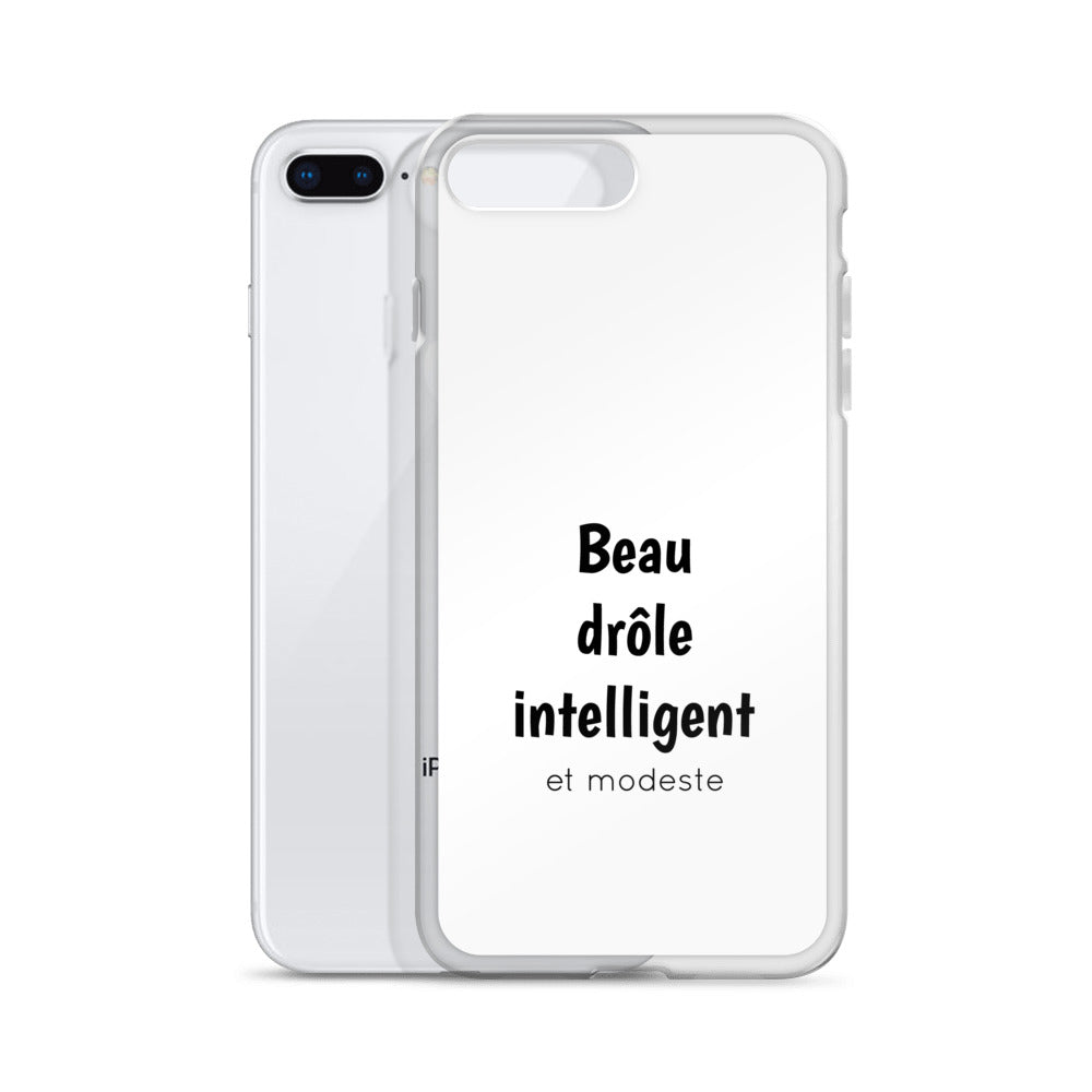 Coque iPhone Beau drôle intelligent et modeste - Sedurro