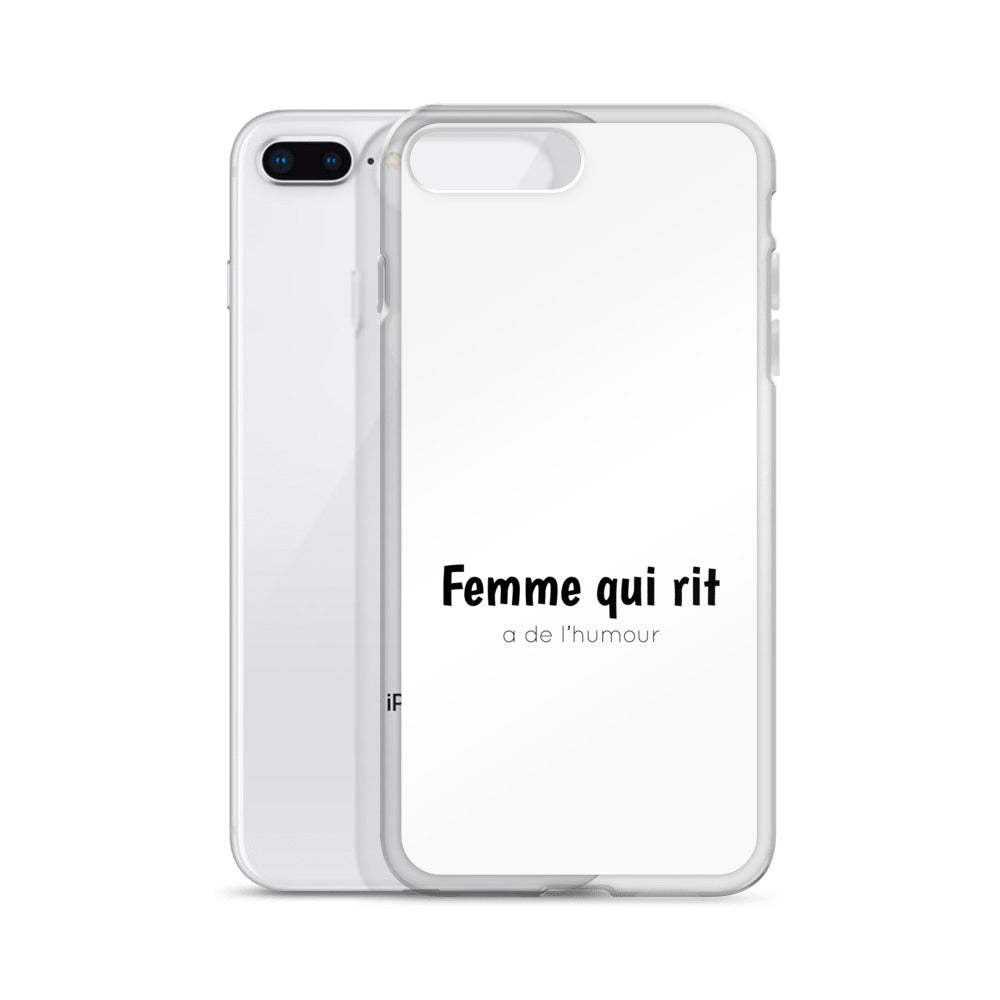Coque iPhone Femme qui rit a de l'humour iPhone 7 Plus 8 Plus - Sedurro