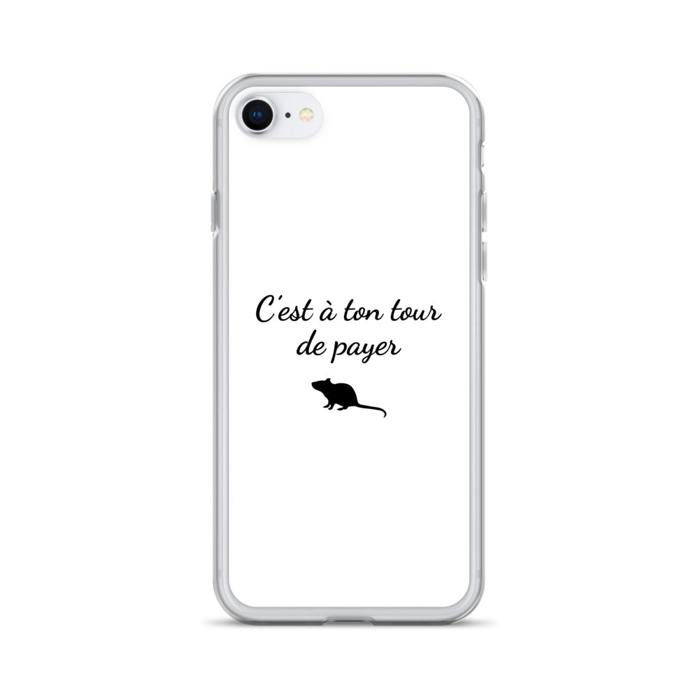 Coque iPhone C'est à ton tour de payer rat iPhone SE - Sedurro