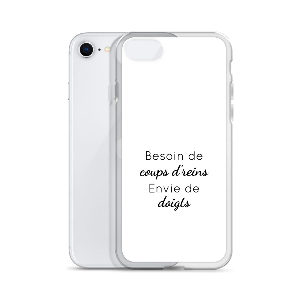 Coque iPhone Besoin de coups de reins envie de doigts iPhone SE - Sedurro