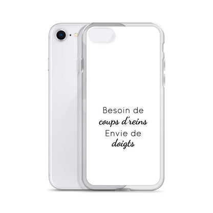 Coque iPhone Besoin de coups de reins envie de doigts iPhone SE - Sedurro