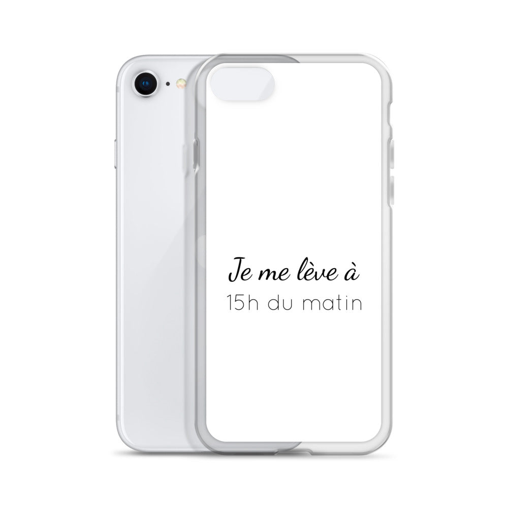 Coque iPhone Je me lève à 15h du matin iPhone SE - Sedurro