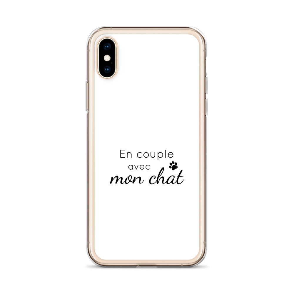 Coque iPhone En couple avec mon chat iPhone X XS - Sedurro
