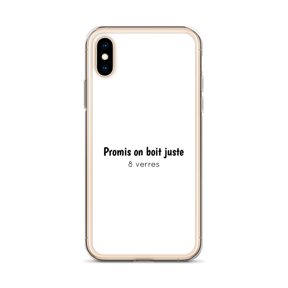 Coque iPhone Promis on boit juste 8 verres iPhone X XS - Sedurro