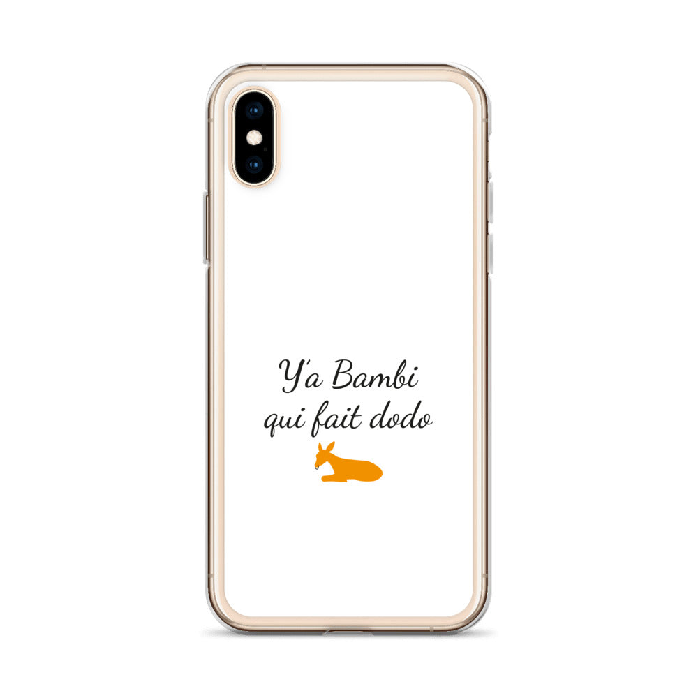 Coque iPhone Y'a bambi qui fait dodo iPhone X XS - Sedurro