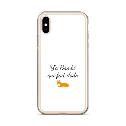 Coque iPhone Y'a bambi qui fait dodo iPhone X XS - Sedurro
