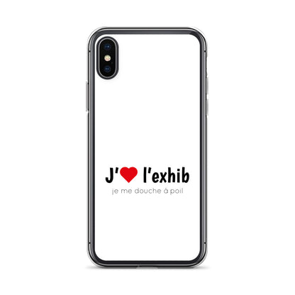Coque iPhone J'aime l'exhib je me douche à poil - Sedurro