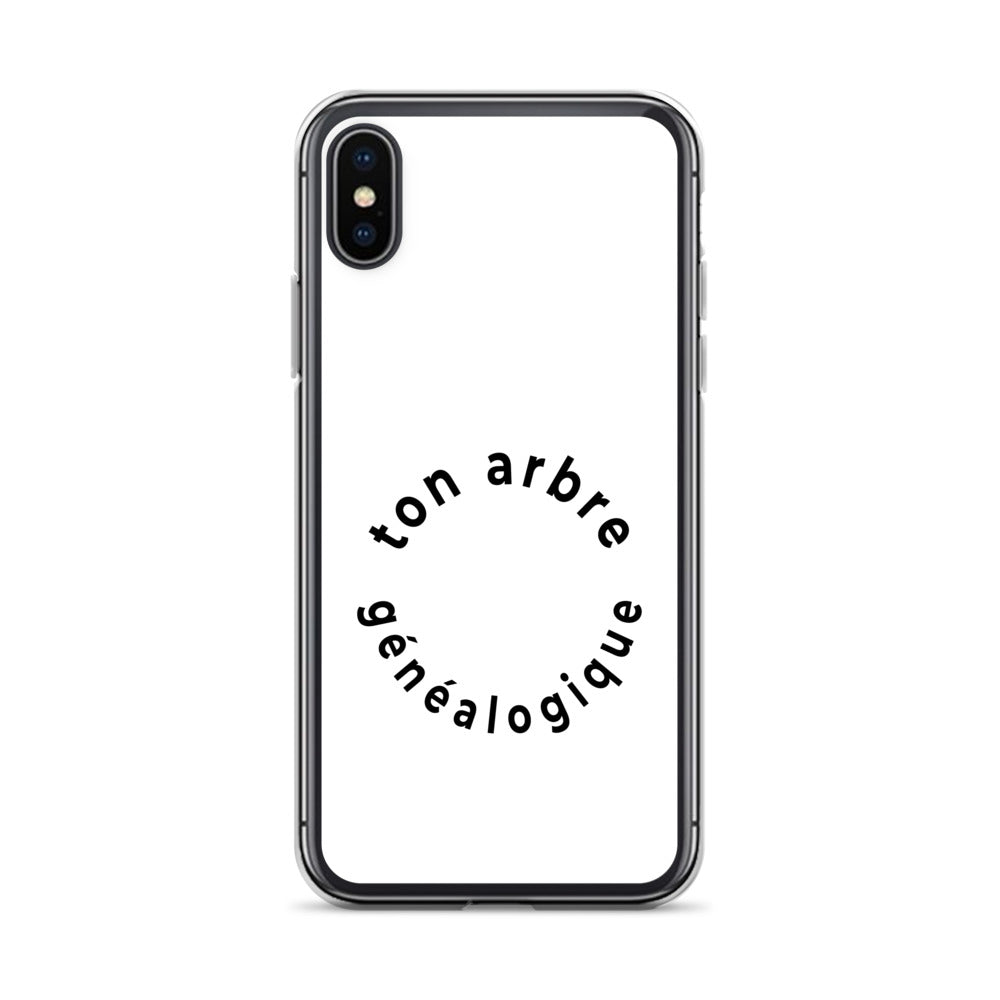 Coque iPhone Ton arbre généalogique en forme de cercle iPhone X XS - Sedurro