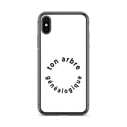 Coque iPhone Ton arbre généalogique en forme de cercle iPhone X XS - Sedurro