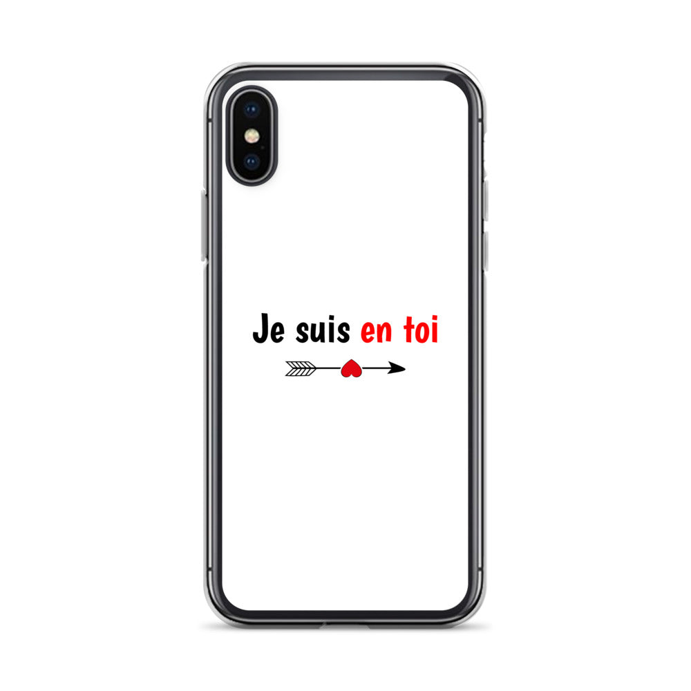 Coque iPhone Je suis en toi flèche cupidon iPhone X XS - Sedurro
