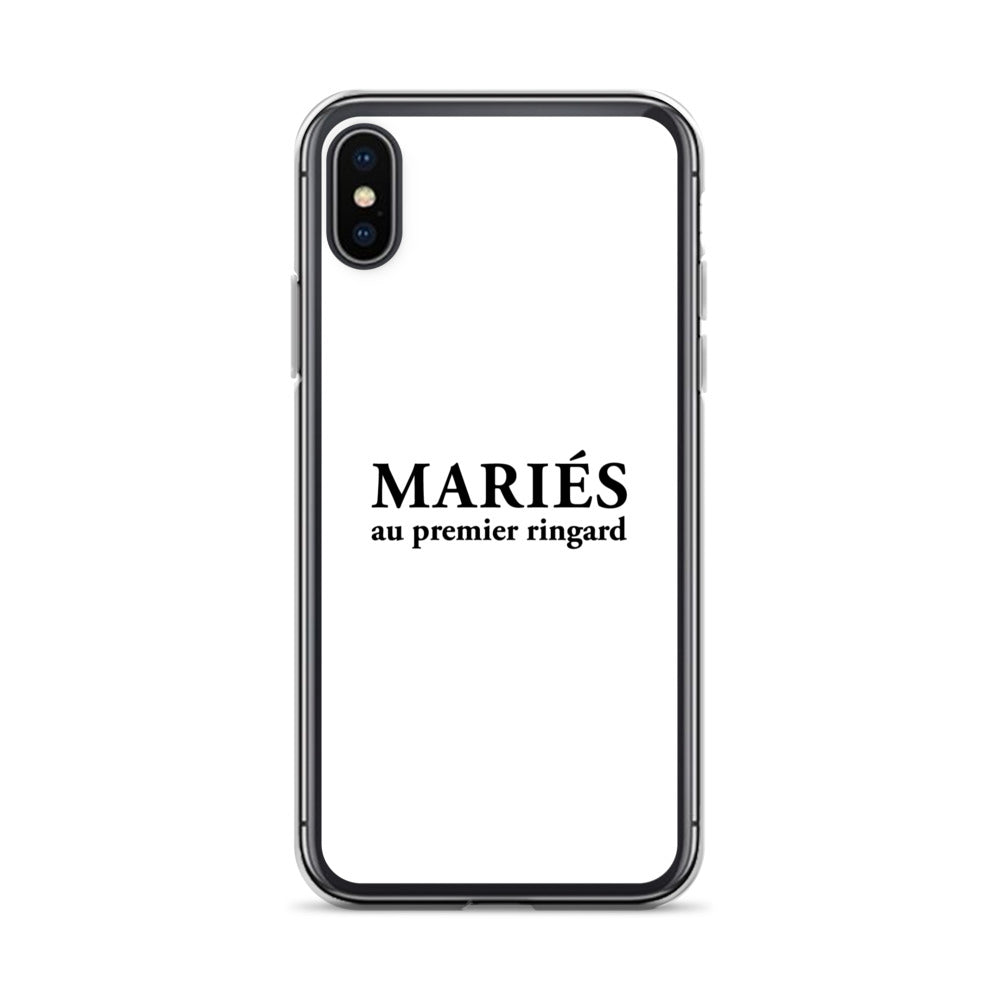 Coque iPhone Mariés au premier ringard iPhone X XS - Sedurro