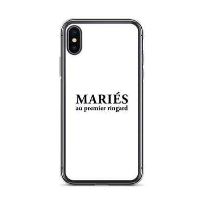 Coque iPhone Mariés au premier ringard iPhone X XS - Sedurro