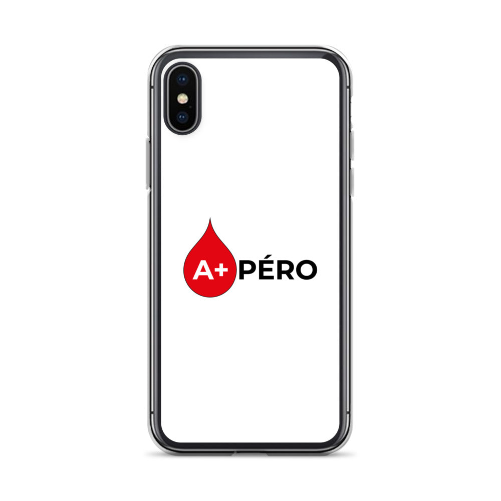 Coque iPhone Apéro groupe sanguin A+ iPhone X XS - Sedurro