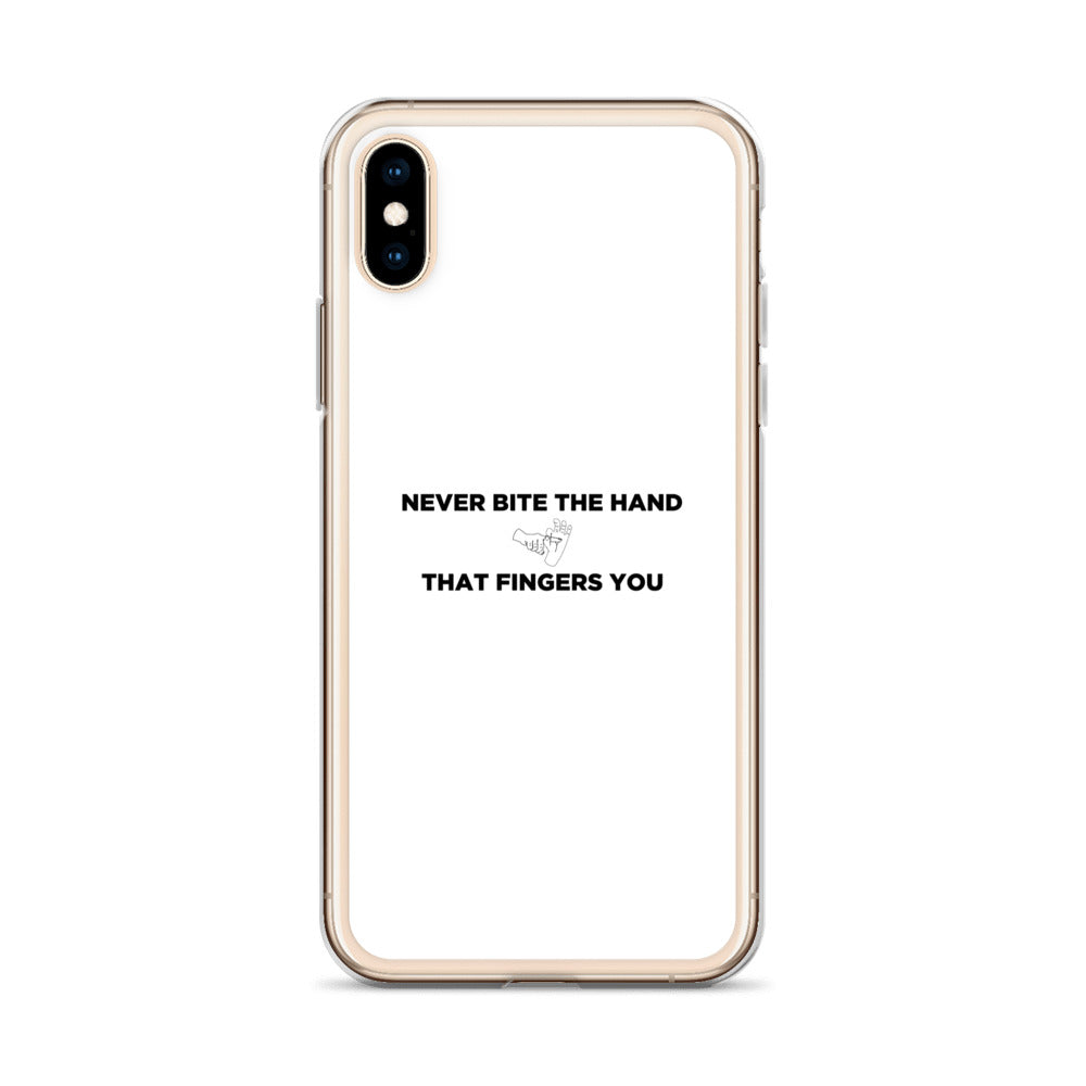 Coque iPhone Never bite the hand that fingers you - Sedurro