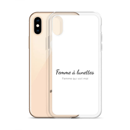 Coque iPhone Femme à lunettes femme qui voit mal - Sedurro