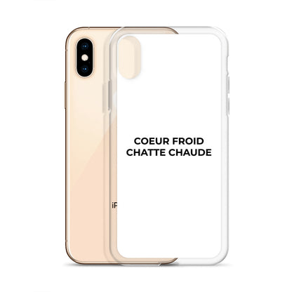 Coque iPhone Cœur froid chatte chaude - Sedurro