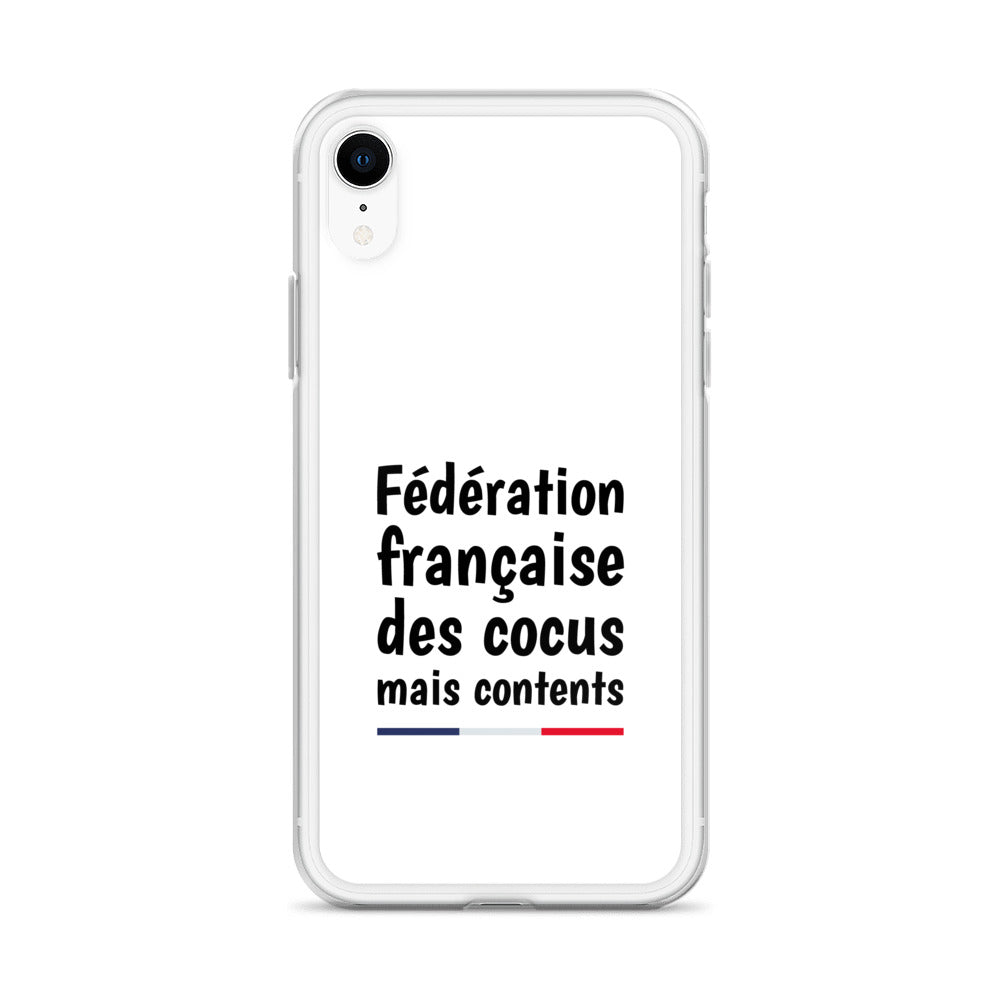 Coque iPhone Fédération française des cocus mais contents iPhone XR - Sedurro