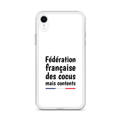Coque iPhone Fédération française des cocus mais contents iPhone XR - Sedurro