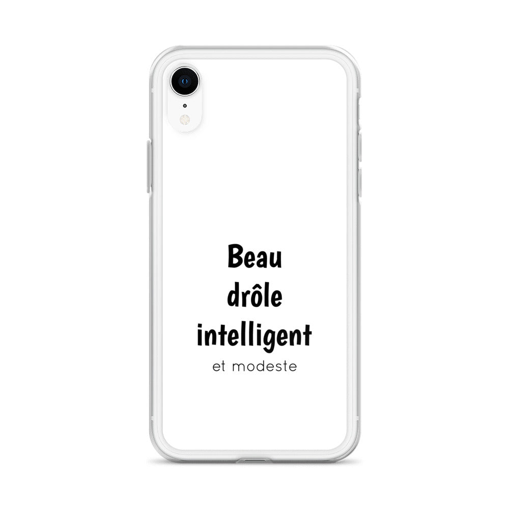 Coque iPhone Beau drôle intelligent et modeste - Sedurro