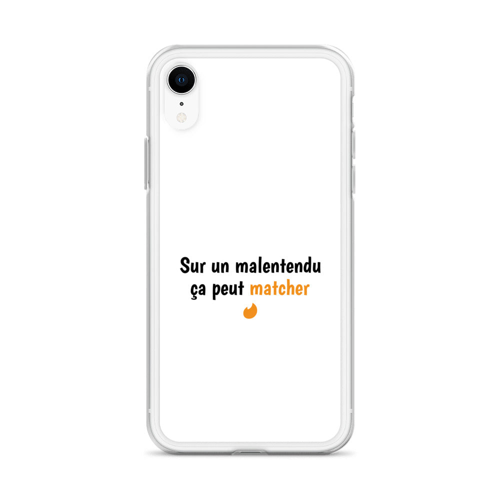 Coque iPhone Sur un malentendu ça peut matcher iPhone XR - Sedurro