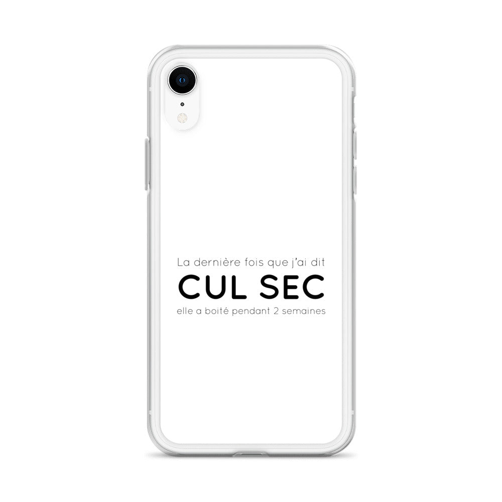 Coque iPhone La dernière fois que j'ai dit cul sec elle a boité pendant 2 semaines iPhone XR - Sedurro