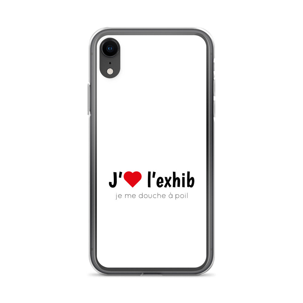 Coque iPhone J'aime l'exhib je me douche à poil - Sedurro