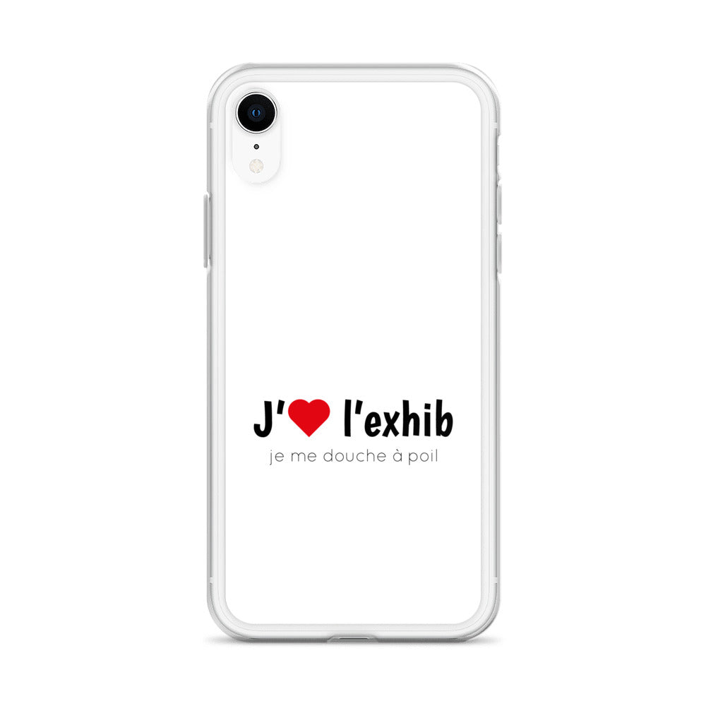 Coque iPhone J'aime l'exhib je me douche à poil iPhone XR - Sedurro