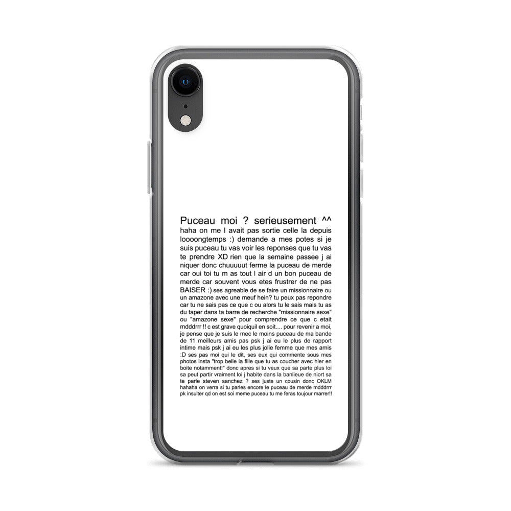Coque iPhone Puceau moi on me l'avait pas sorti depuis longtemps iPhone XR - Sedurro