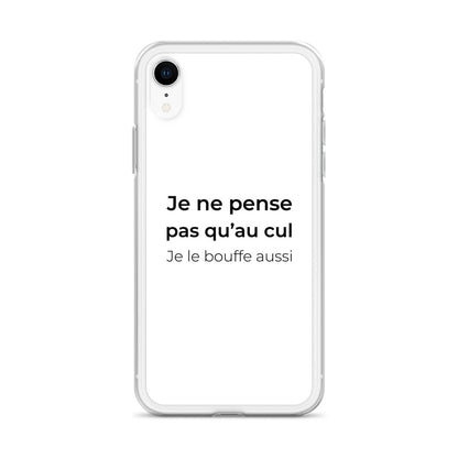 Coque iPhone Je ne pense pas qu'au cul je le bouffe aussi - Sedurro