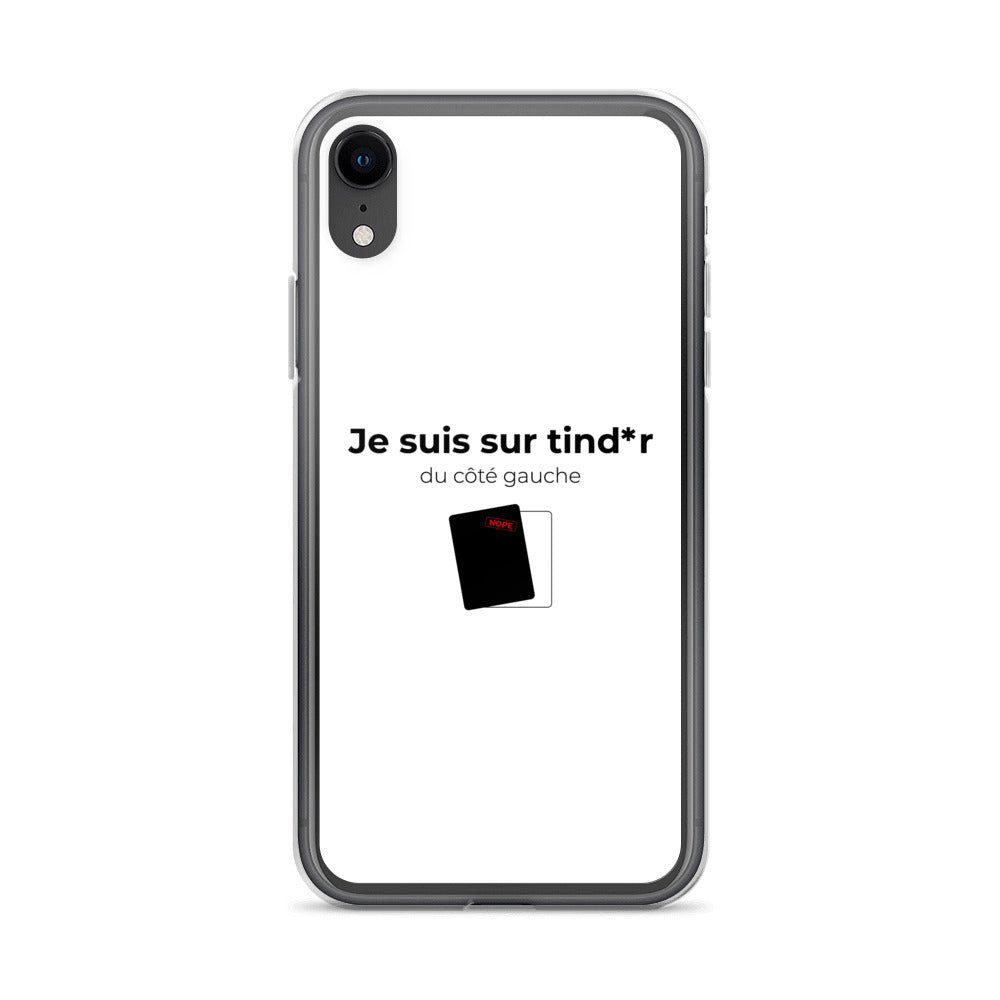 Coque iPhone Je suis sur tind*r du côté gauche iPhone XR - Sedurro
