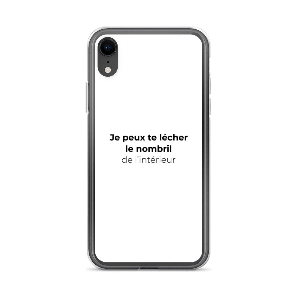Coque iPhone Je peux te lécher le nombril de l'intérieur iPhone XR - Sedurro
