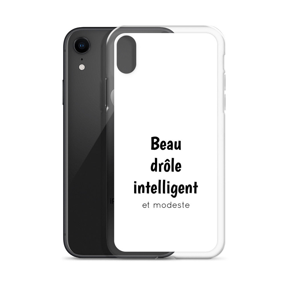 Coque iPhone Beau drôle intelligent et modeste - Sedurro