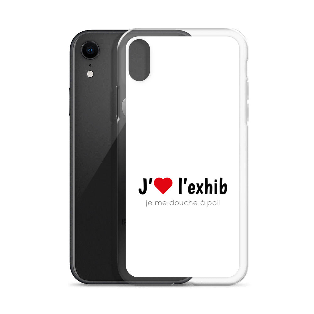Coque iPhone J'aime l'exhib je me douche à poil - Sedurro