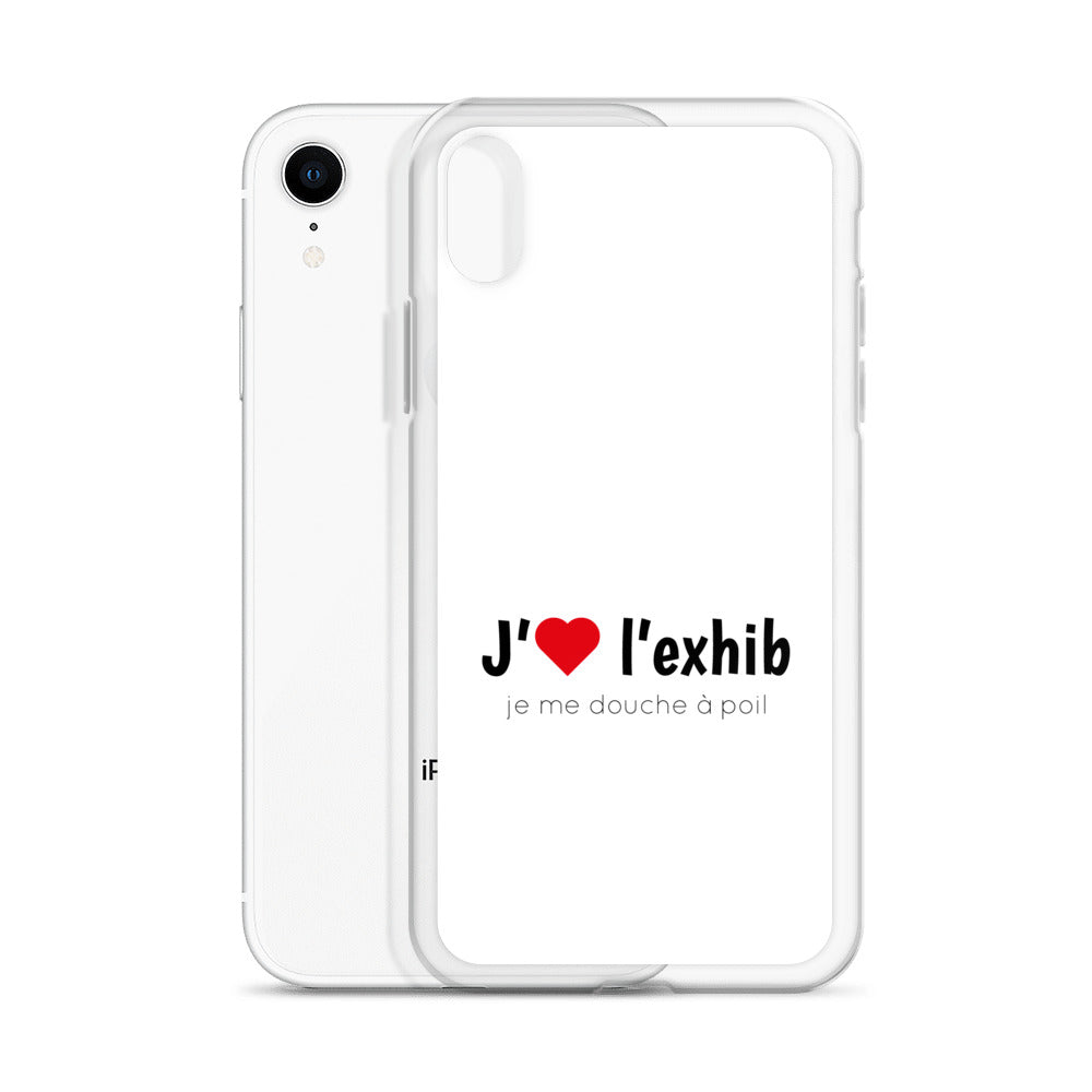 Coque iPhone J'aime l'exhib je me douche à poil - Sedurro