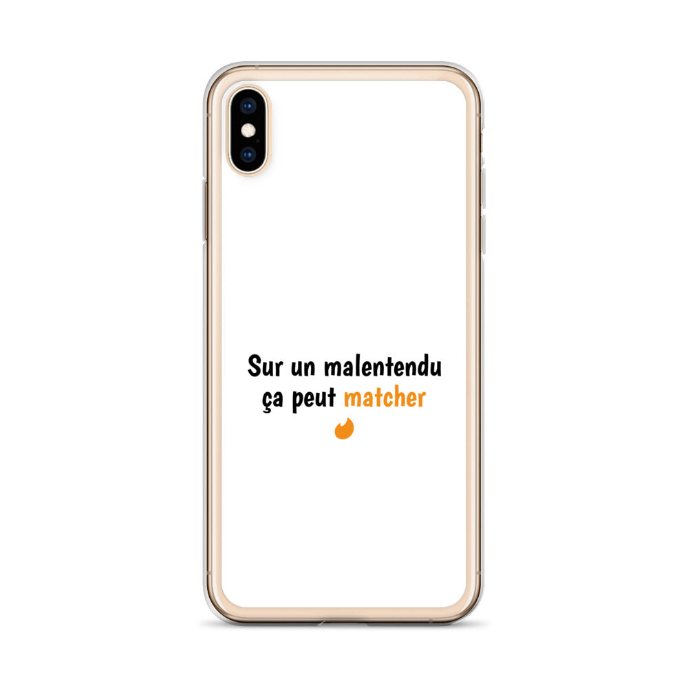 Coque iPhone Sur un malentendu ça peut matcher iPhone XS Max - Sedurro