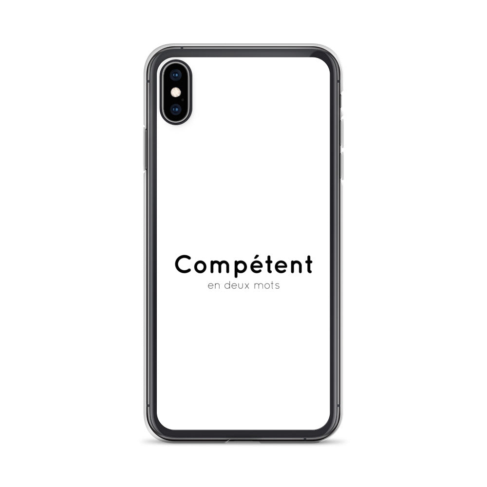 Coque iPhone Compétent en deux mots - Sedurro