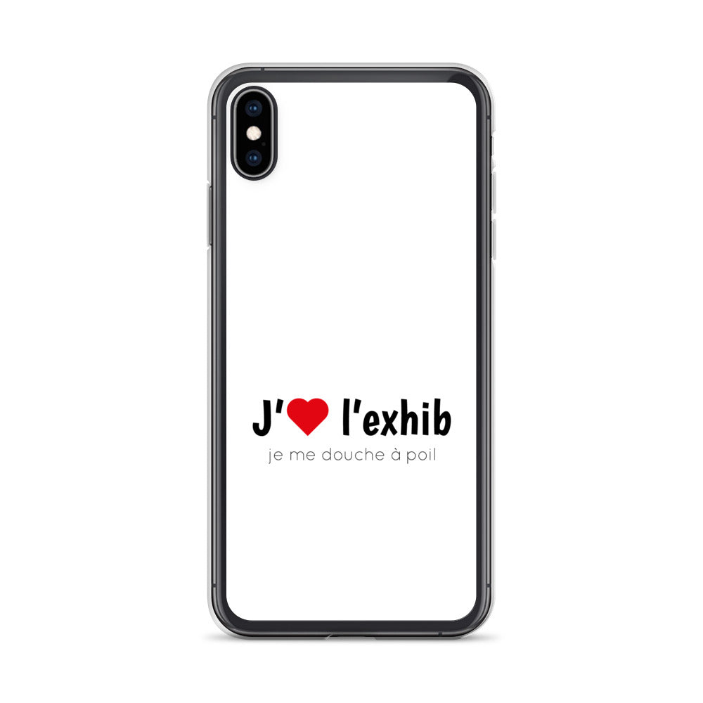 Coque iPhone J'aime l'exhib je me douche à poil - Sedurro