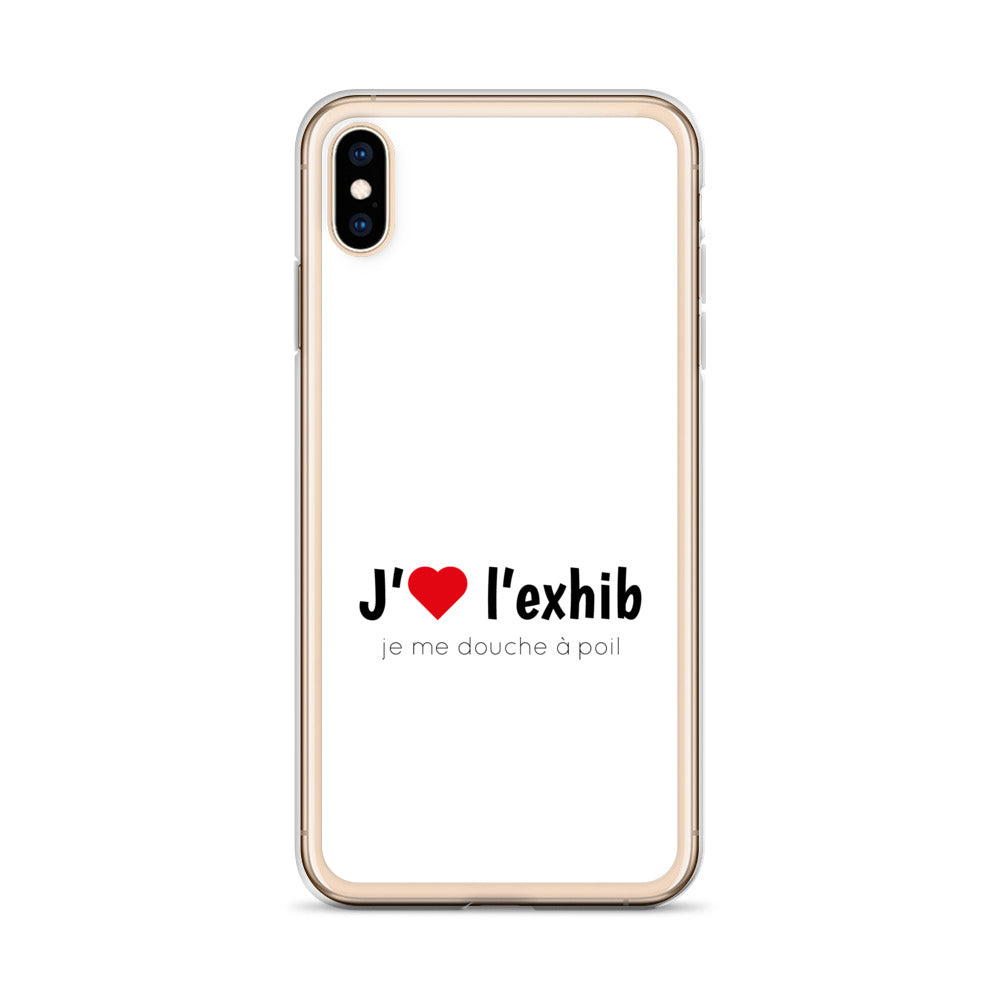 Coque iPhone J'aime l'exhib je me douche à poil iPhone XS Max - Sedurro