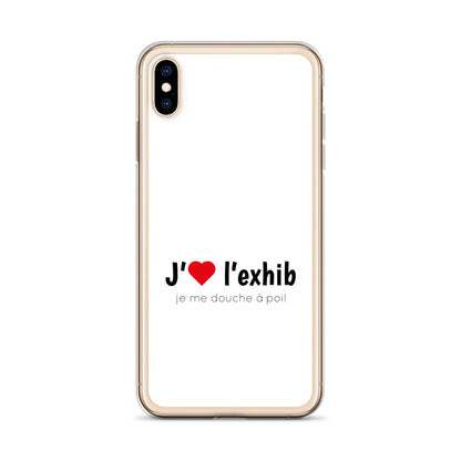 Coque iPhone J'aime l'exhib je me douche à poil iPhone XS Max - Sedurro