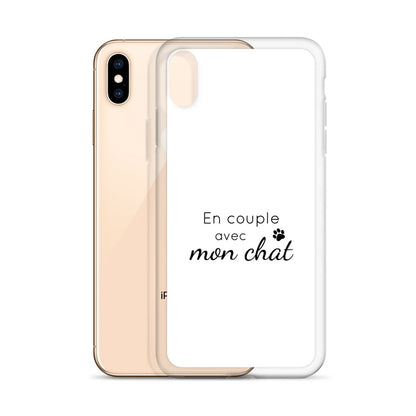 Coque iPhone En couple avec mon chat - Sedurro