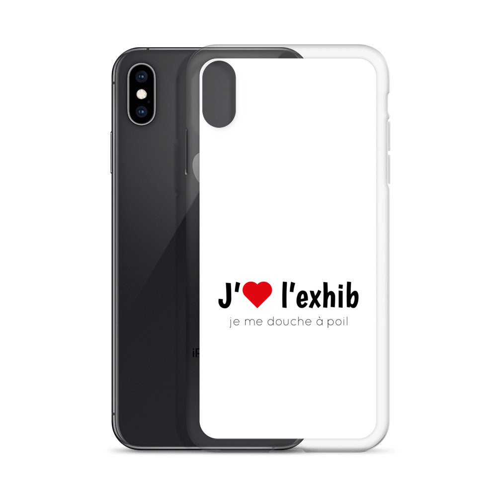 Coque iPhone J'aime l'exhib je me douche à poil - Sedurro