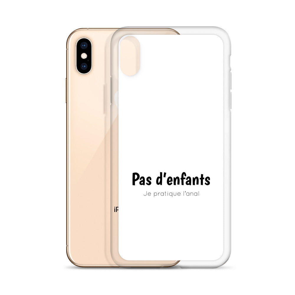 Coque iPhone Pas d'enfants je pratique l'anal - Sedurro