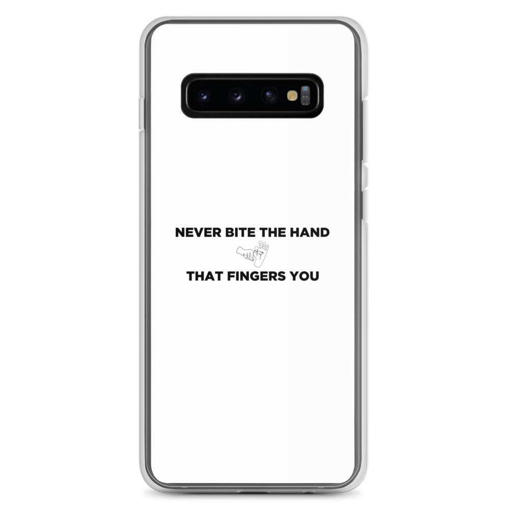 Coque Samsung Never bite the hand that fingers you - Sedurro
