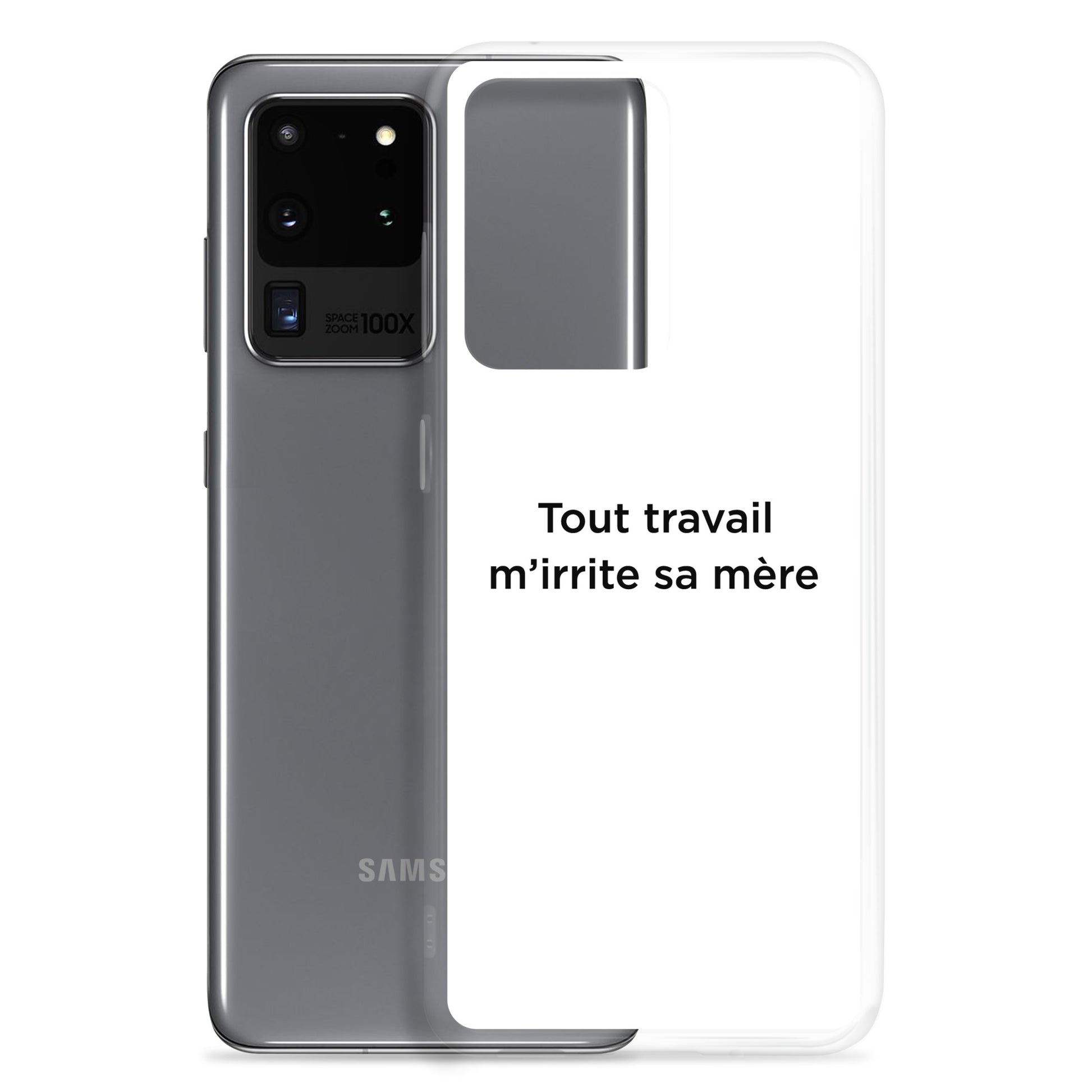 Coque Samsung Tout travail m'irrite sa mère - Sedurro