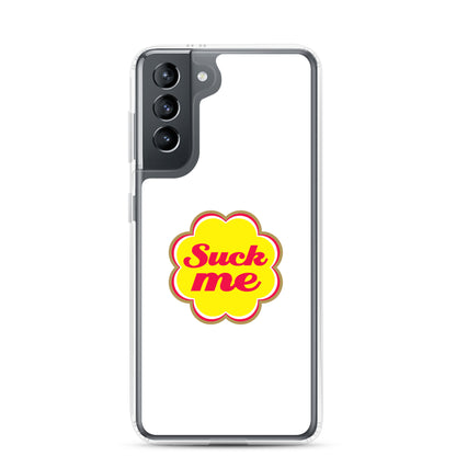 Coque Samsung Suck me sucette chupa Samsung Galaxy S21 - Sedurro